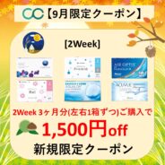 【9月限定】2week 3ヶ月分(左右1箱ずつ)以上のご購入で1,500円(税込)OFF