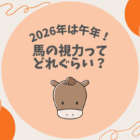 【2026年は午年！】馬の視力ってどれぐらい？