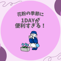 【花粉の季節に】1DAYが便利すぎる！